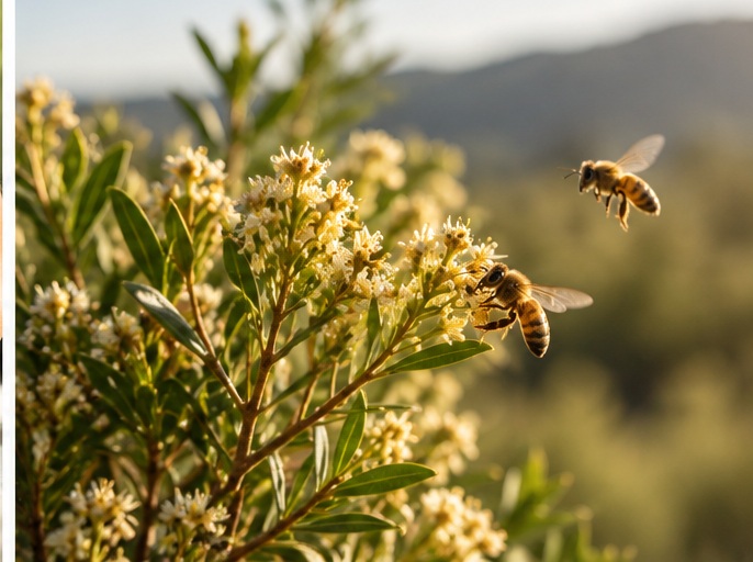 Bees foraging on Brazilian vegetation